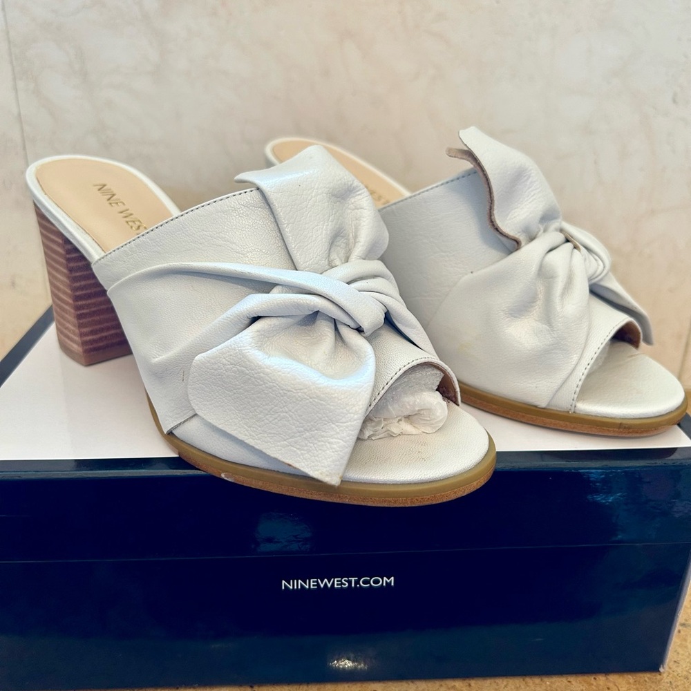 Nine West Byron Women's White Heeled Sandals